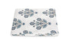 Matouk Schumacher Dalila Mineral Blue Fitted Sheets | Cotton Percale Bedding at Fig Linens and Home