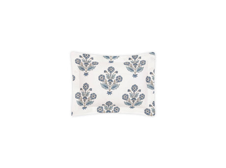 Dalila Mineral Blue Boudoir Pillow Sham | Matouk Schumacher at Fig Linens and Home