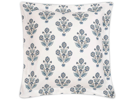 Dalila Mineral Blue European Square Pillow Sham | Matouk Schumacher at Fig Linens and Home