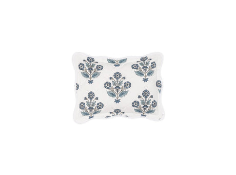 Dalila Quilted Mineral Blue Boudoir Pillow Sham | Matouk Schumacher at Fig Linens and Home