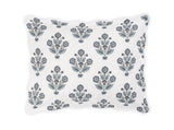 Dalila Quilted Mineral Blue Pillow Sham | Matouk Schumacher at Fig Linens and Home