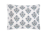 Dalila Mineral Blue Pillow Sham | Matouk Schumacher at Fig Linens and Home