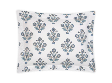 Dalila Mineral Blue Pillow Sham | Matouk Schumacher at Fig Linens and Home