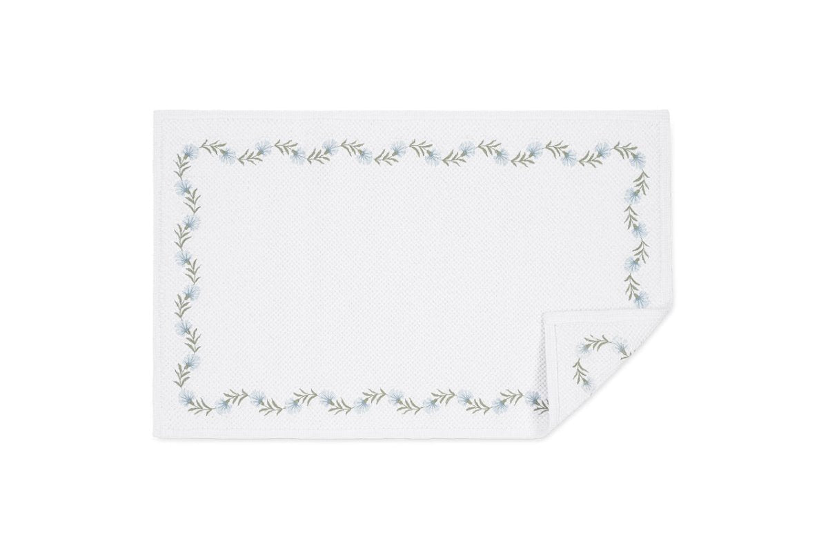 Matouk Daphne Bath Rug in Bluebell at Fig Linens and Home