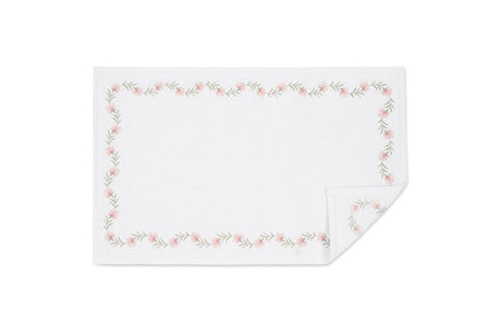 Matouk Daphne Bath Rug in Blush at Fig Linens and Home