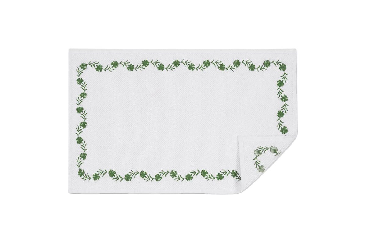 Matouk Daphne Bath Rug in Clover at Fig Linens and Home
