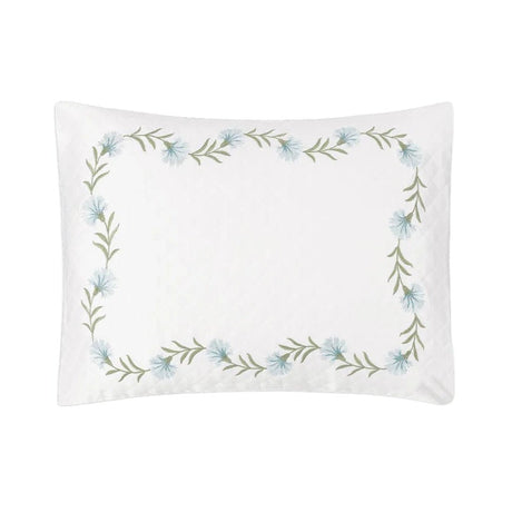 Daphne Matelassé in Bluebell |  Matouk Boudoir Sham at Fig Linens and Home