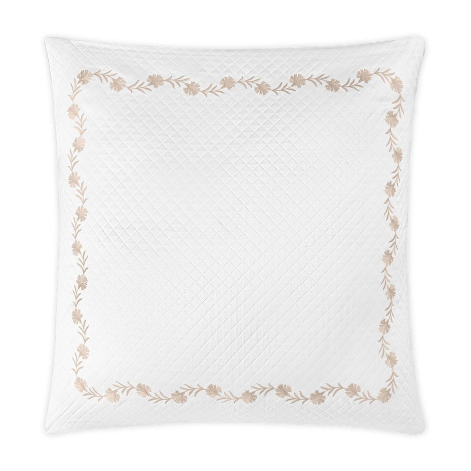 Matouk Daphne Matelassé Dune Euro Square Sham at Fig Linens and Home