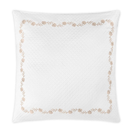 Matouk Daphne Matelassé Dune Euro Square Sham at Fig Linens and Home