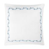 Daphne Matelassé in Hazy Blue | Matouk Euro Square Sham at Fig Linens and Home