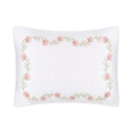 Daphne Matelassé in Peony Pink |  Matouk Boudoir Sham at Fig Linens and Home