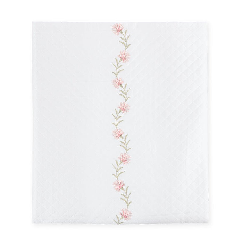 Daphne Matelassé in Peony Pink |  Matouk Coverlet at Fig Linens and Home