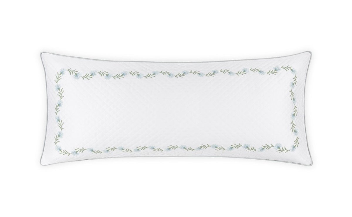 Matouk Daphne Lumbar Pillow Cover 16 x 36, corded edge Bluebell