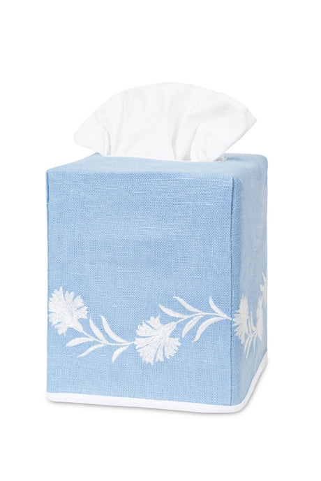 Daphne Tissue Box Covers by Matouk - Azure Blue at Fig Linens and Home