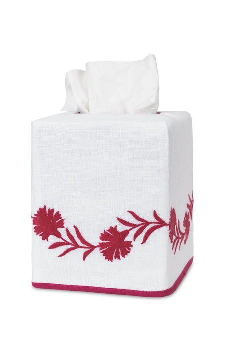 Daphne Tissue Box Covers by Matouk - Berry at Fig Linens and Home