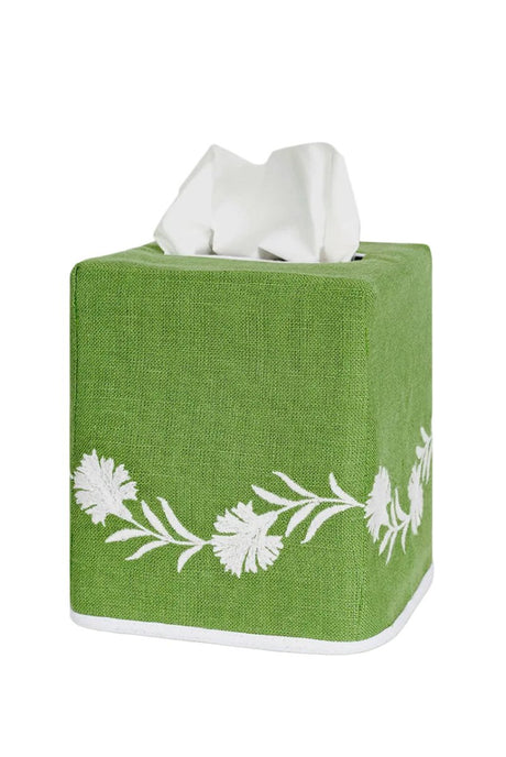 Daphne Tissue Box Covers by Matouk - Grass Green at Fig Linens and Home
