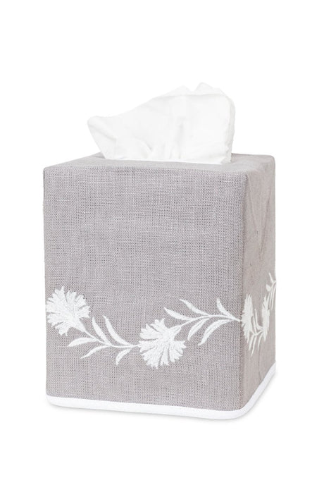 Daphne Tissue Box Covers by Matouk - Grey at Fig Linens and Home
