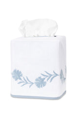 Daphne Tissue Box Covers by Matouk - Hazy Blue at Fig Linens and Home