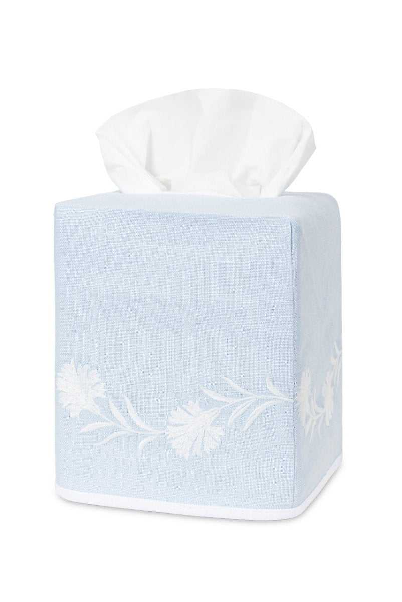 Daphne Tissue Box Covers by Matouk - Ice Blue at Fig Linens and Home