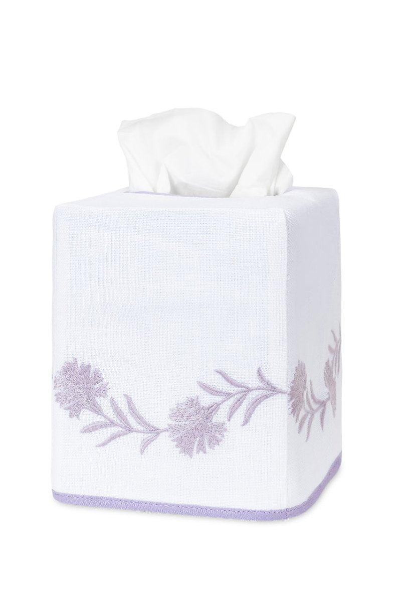 Daphne Tissue Box Covers by Matouk - Lilac at Fig Linens and Home