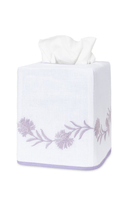 Daphne Tissue Box Covers by Matouk - Lilac at Fig Linens and Home