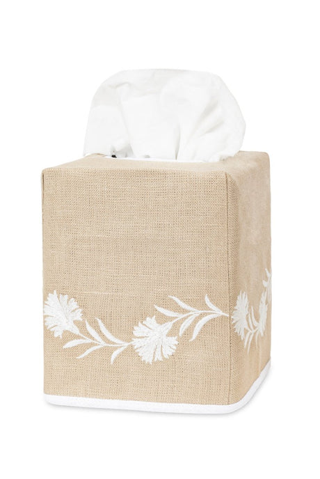 Daphne Tissue Box Covers by Matouk - Oat at Fig Linens and Home