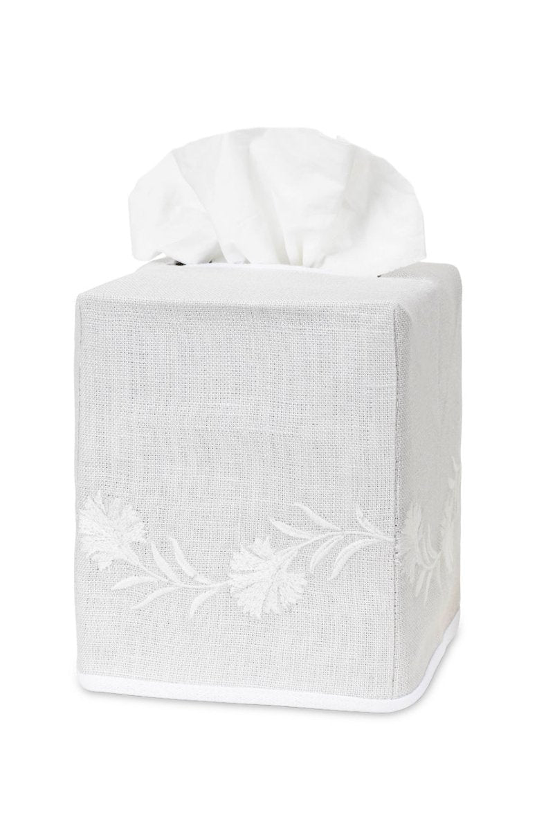 Daphne Tissue Box Covers by Matouk - Quartz at Fig Linens and Home