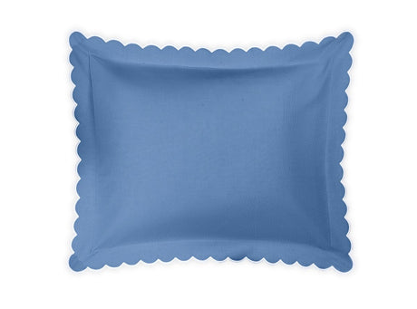 Pillow Sham - Matouk Diamond Pique Azure Bedding at Fig Linens and Home