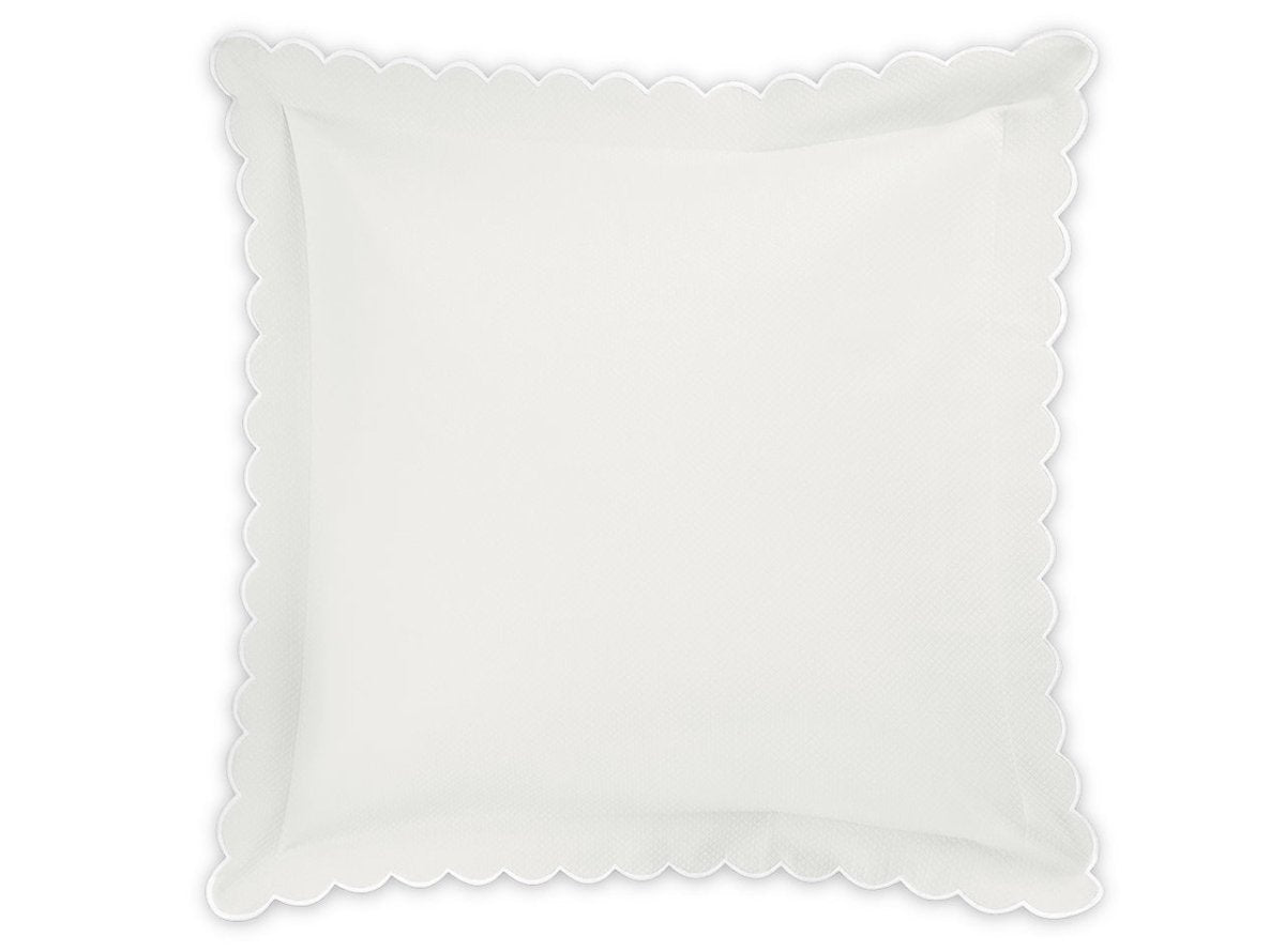 Euro Sham - Matouk Diamond Pique Bone Bedding at Fig Linens and Home