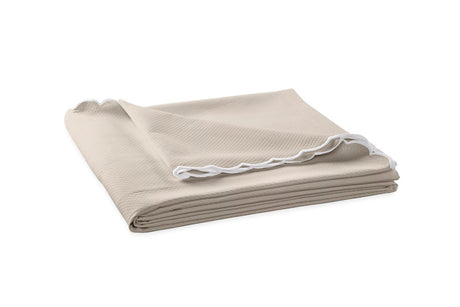 Coverlet - Matouk Diamond Pique Dune Bedding at Fig Linens and Home