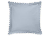 Euro Sham - Matouk Diamond Pique Hazy Blue Bedding at Fig Linens and Home