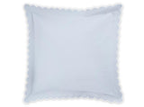 Euro Sham - Matouk Diamond Pique Light Blue Bedding at Fig Linens and Home