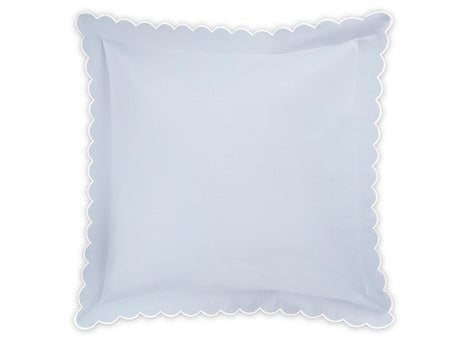 Euro Sham - Matouk Diamond Pique Light Blue Bedding at Fig Linens and Home