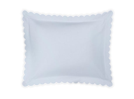 Pillow Sham - Matouk Diamond Pique Light Blue Bedding at Fig Linens and Home