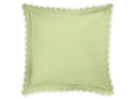 Euro Sham - Matouk Diamond Pique Spring Green Bedding at Fig Linens and Home