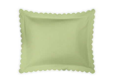 Pillow Sham - Matouk Diamond Pique Spring Green Bedding at Fig Linens and Home