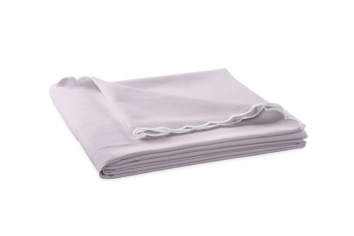 Coverlet - Matouk Diamond Pique Violet Bedding at Fig Linens and Home
