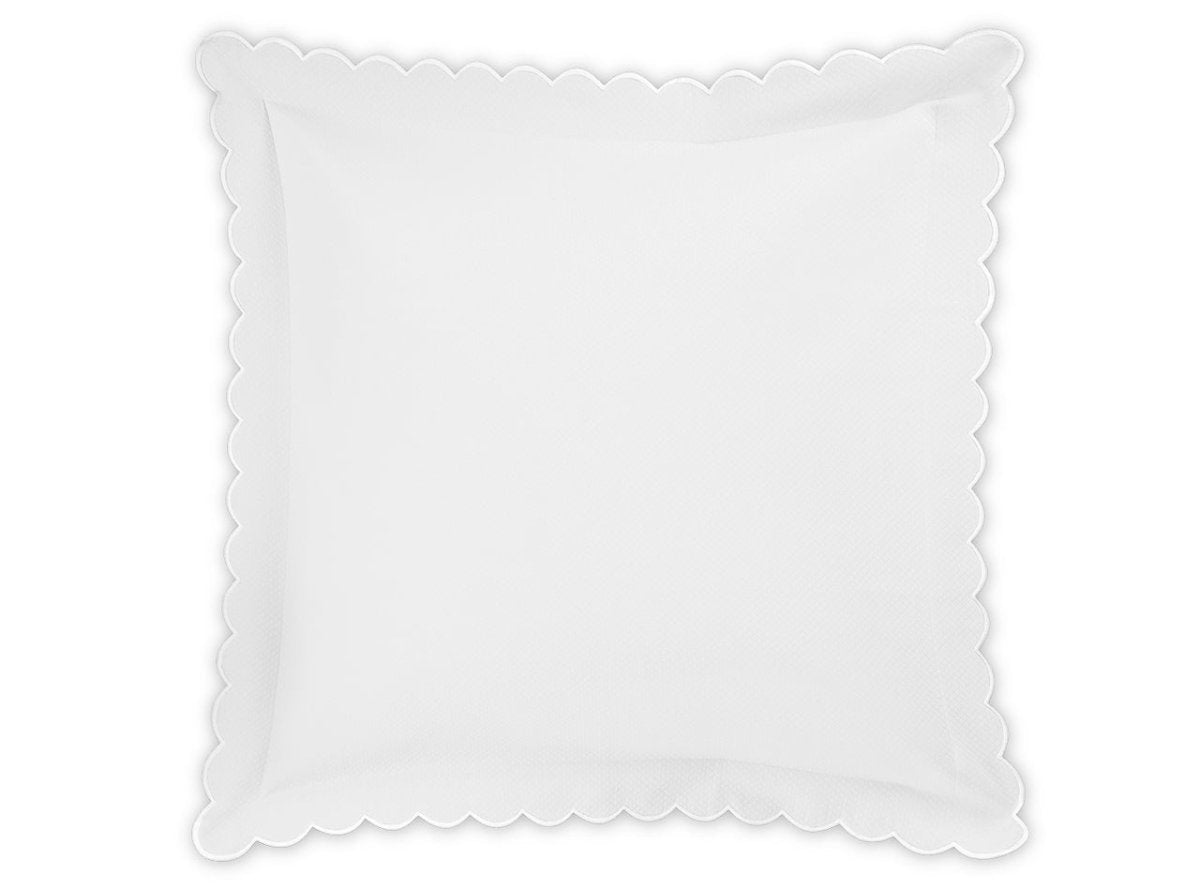 Euro Sham - Matouk Diamond Pique White Bedding at Fig Linens and Home