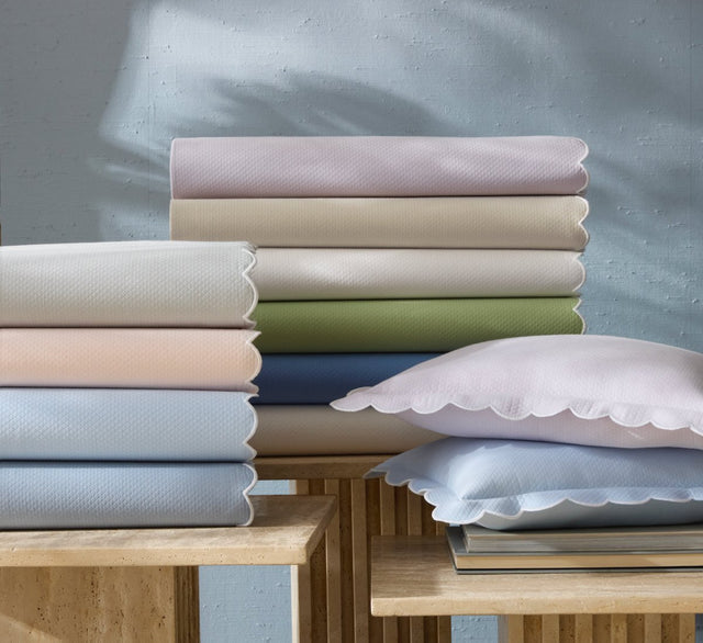 Matouk Bedding - Diamond Pique Matelassé Coverlets and Shams at Fig Linens and Home