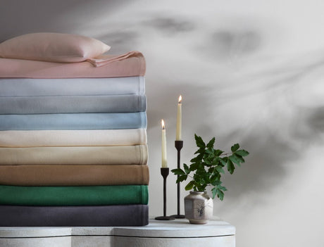 Dream Modal Bed Blankets by Matouk - Stack of Luxury Blankets at Fig Linens and Home