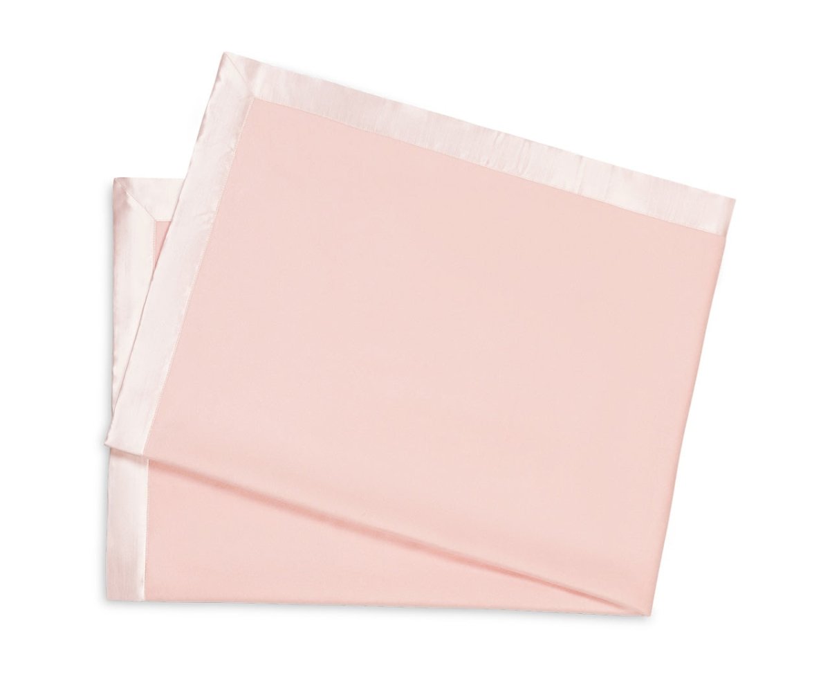 Blush Pink Baby Blanket - Matouk Dream Modal Little Blanket at Fig Linens and Home - Folded View