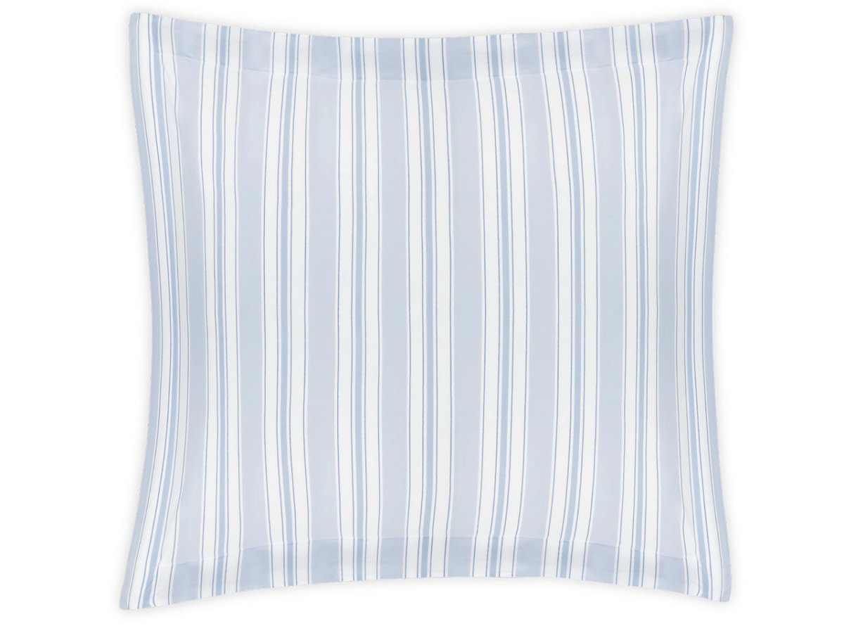 Euro Square Sham - Elio Stripe Bedding in Blue | Matouk Schumacher at Fig Linens and Home