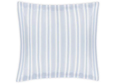 Euro Square Sham - Elio Stripe Bedding in Blue | Matouk Schumacher at Fig Linens and Home