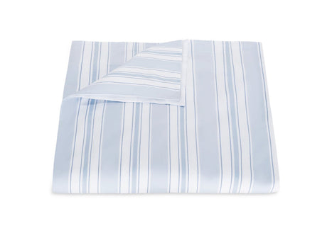 Duvet Cover - Elio Stripe Bedding in Blue | Matouk Schumacher at Fig Linens and Home