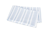 Flat Sheet - Elio Stripe Bedding in Blue | Matouk Schumacher at Fig Linens and Home
