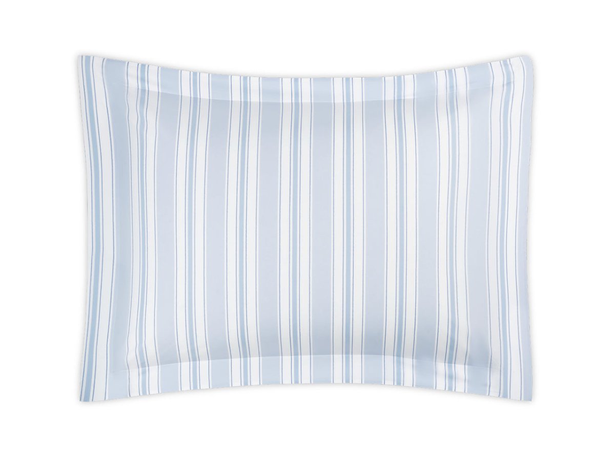 Pillow Sham - Elio Stripe Bedding in Blue | Matouk Schumacher at Fig Linens and Home