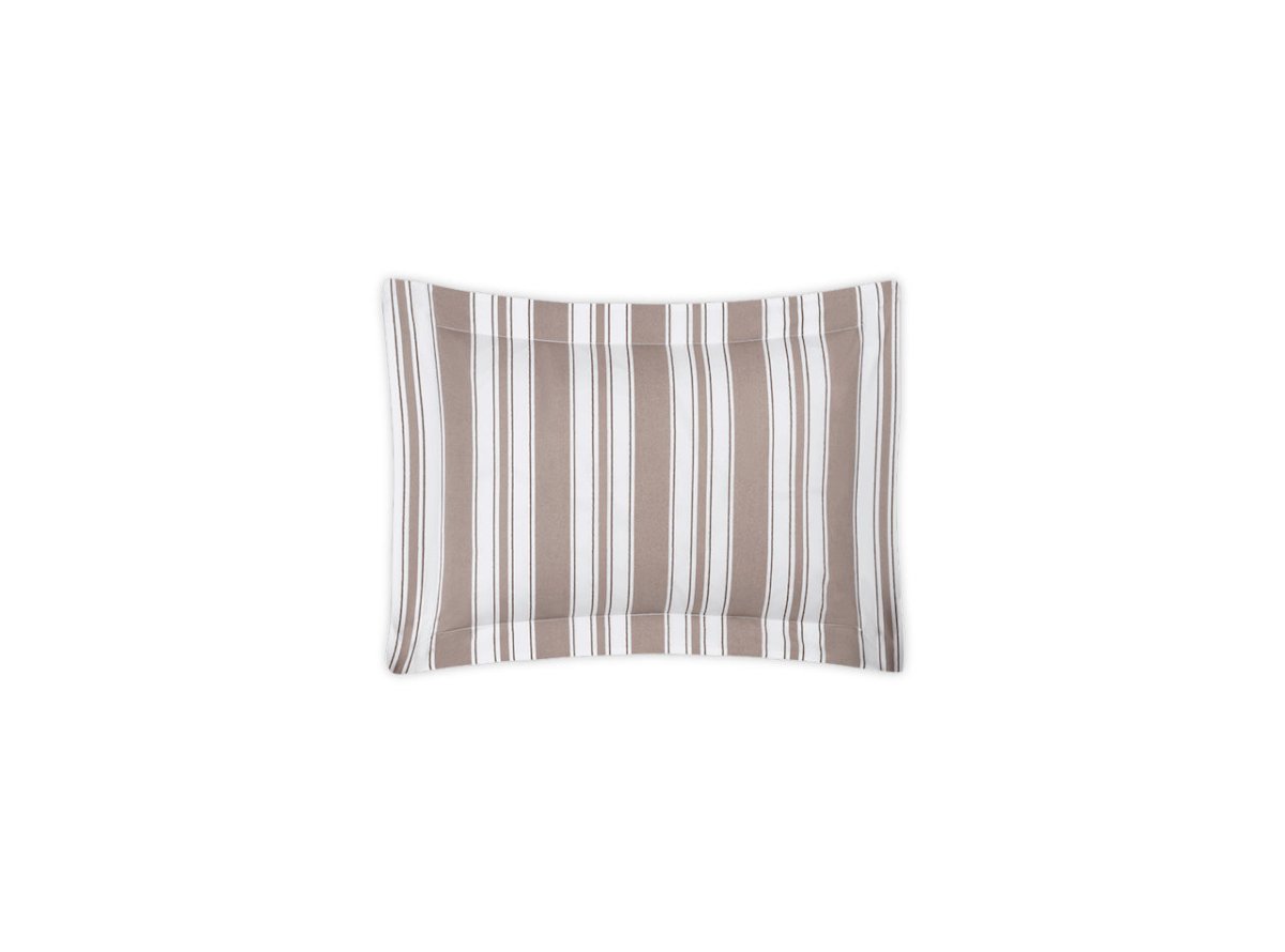 Boudoir Sham - Elio Stripe Bedding in Mocha | Matouk Schumacher at Fig Linens and Home