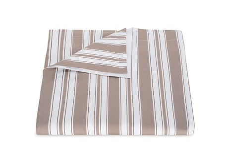 Duvet Cover - Elio Stripe Bedding in Mocha | Matouk Schumacher at Fig Linens and Home