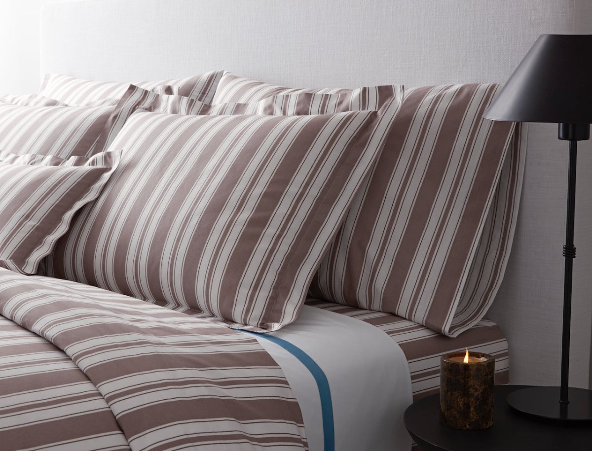 Elio Stripe Bedding by Matouk Schumacher at Fig Linens and Home - Shams Detail 2