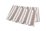 Flat Sheet - Elio Stripe Bedding in Mocha | Matouk Schumacher at Fig Linens and Home